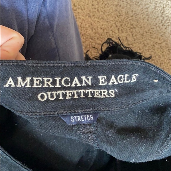 AEO stretch black Jean shorts - Picture 4 of 4